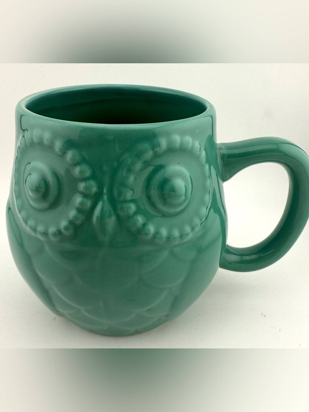 Green, owl mug, by mug shotzw. 16oz